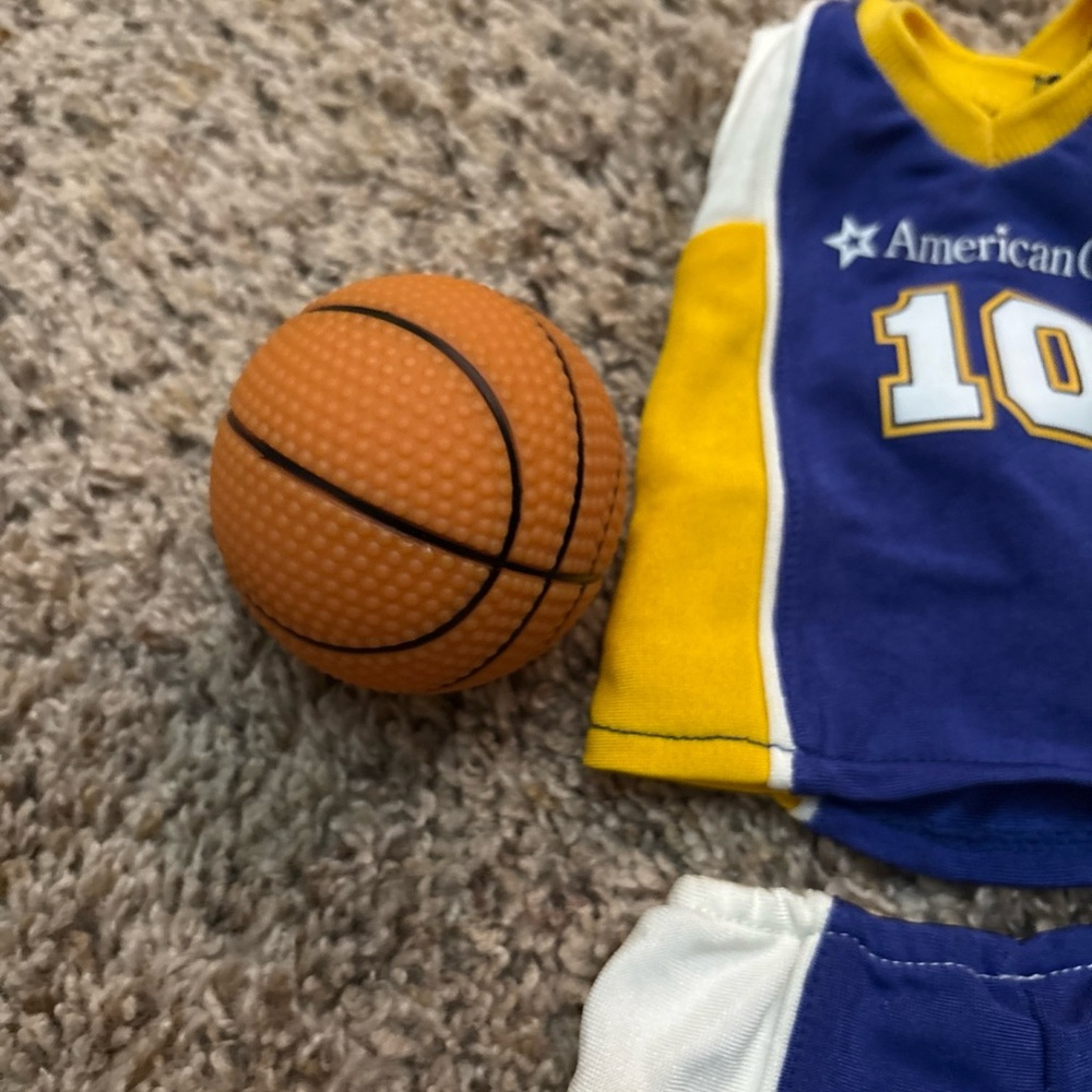 American Girl Blue and Yellow Kids Jersey Outfit - Picture 2 of 5